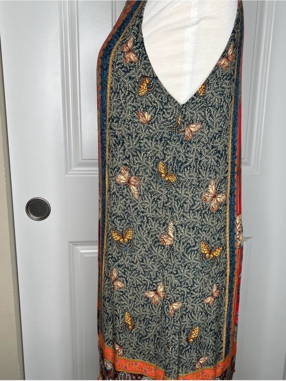 Farm Rio Vibrant Red Floral & Bird Maxi Dress - Picture 4 of 7